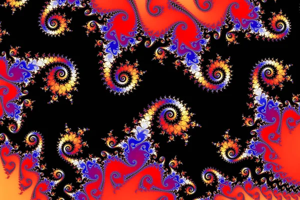 無限の数学的マンデルブロ集合のフラクタル アートワークの背景 — ストック写真