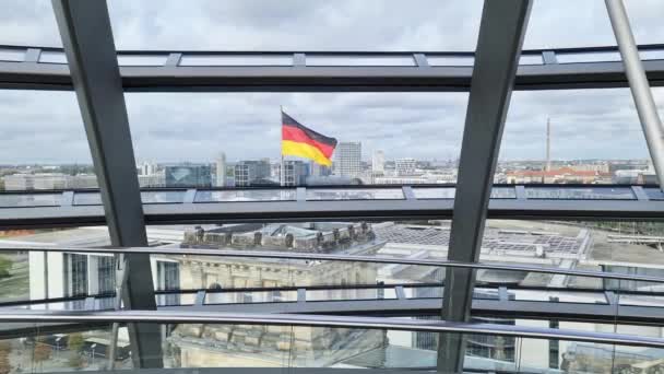 Berlin Almanya Ekim 2022 Berlin Ekim Alman Reichstag Inşaatı — Stok video