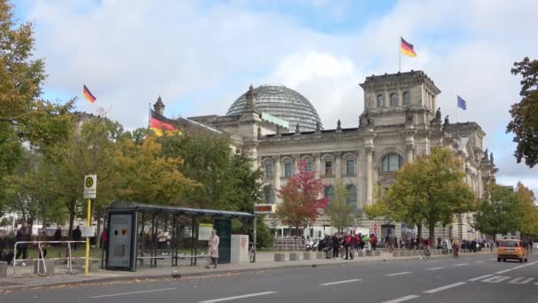 Berlin Tyskland Oktober 2022 Byggandet Den Tyska Riksdagen Berlin Semester — Stockvideo