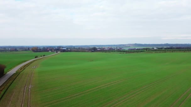 Aerial Video Drone Flying Agricultural Land Northern Germany — Vídeo de Stock