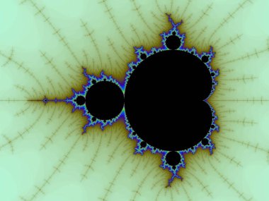 Matematiksel mandelbrot kümesine güzel bir yakınlaşmanın 3 boyutlu görüntüsü
