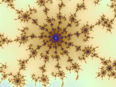 Matematiksel mandelbrot kümesine güzel bir yakınlaşmanın 3 boyutlu görüntüsü