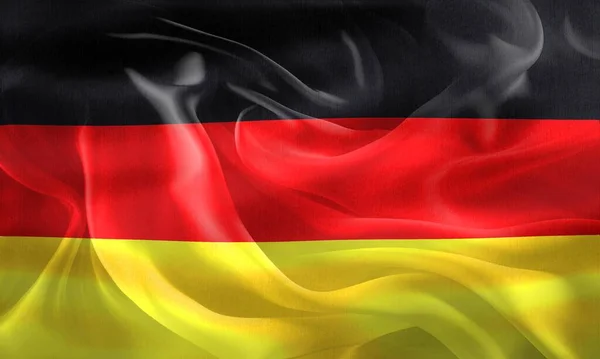 Bandera Alemania Bandera Tela Ondeante Realista —  Fotos de Stock