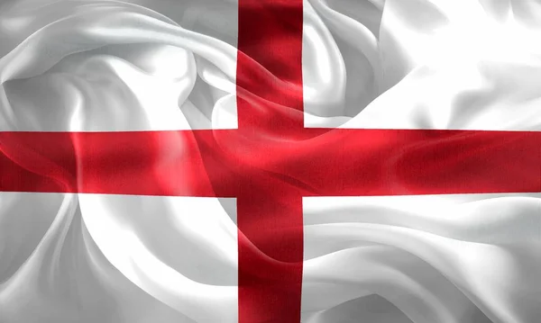 Bandiera Inghilterra Bandiera Tessuto Sventolato Realistico — Foto Stock