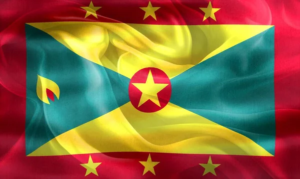 Прапор Гренади Реалістичний Махаючий Прапор — стокове фото