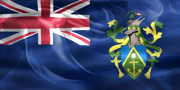 Флаг Островов Питкэрн Реалистичный Тканевый Флаг — стоковое фото