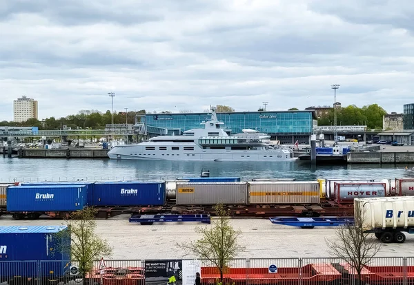 Kiel Tyskland Maj 2023 Lyx Yacht Namnges Norn Hamnen Kiel — Stockfoto