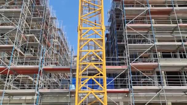Kiel Germany May 2023 Crane Constructions Sites High Buildings — Stock Video