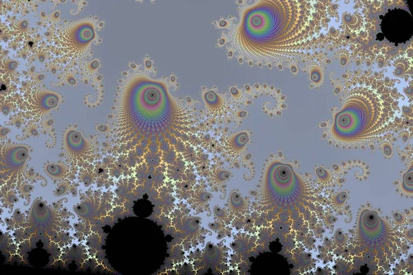 Barevný Zoom Nekonečné Matematické Mandelbrot Set Fraktál — Stock fotografie