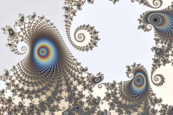 Zoom Coloré Dans Jeu Mandelbrot Mathématique Infini Fractal — Photo