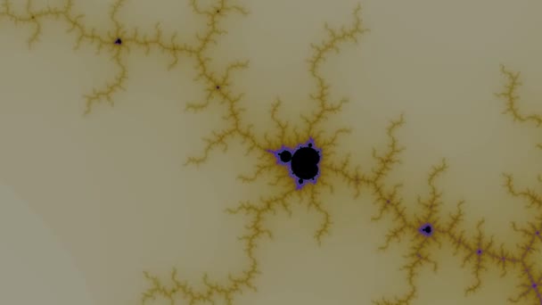 Fractal Ζουμ Στο Άπειρο Μαθηματικό Σύνολο Mandelbrot — Αρχείο Βίντεο