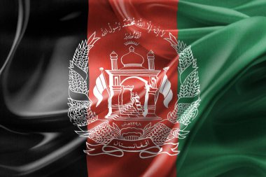 Afganistan bayrağı - gerçekçi kumaş bayrağı