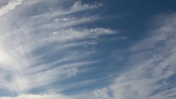 Lapso Tiempo Las Formaciones Nubes Cirros Cielo Verano — Vídeos de Stock