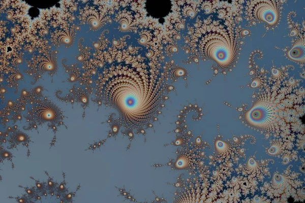Piękny Zoom Nieskończonego Matematycznego Mandelbrot Zestaw Fraktalny — Zdjęcie stockowe