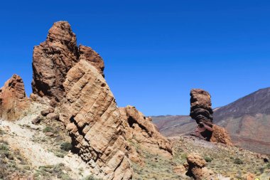 Tenerife Kanarya Adası 'ndaki Roques de Garcia kaya oluşumları