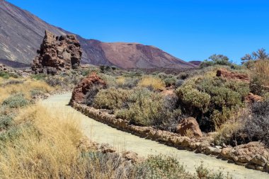 Tenerife Kanarya Adası 'ndaki Roques de Garcia kaya oluşumları