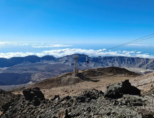Vista Paisagem Montanhosa Monte Teide Ilha Canária Tenerife — Fotografia de Stock