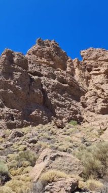 Tenerife Kanarya Adası 'ndaki Roques de Garcia kaya oluşumları.