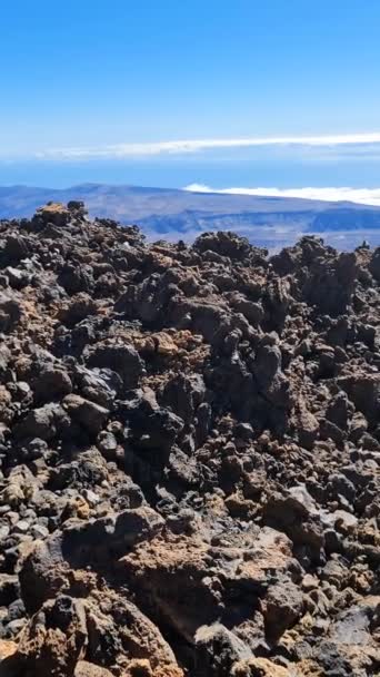 Pohled Horskou Krajinu Hory Teide Kanárském Ostrově Tenerife — Stock video