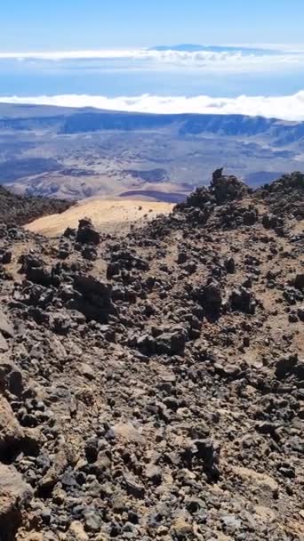 位于加那利特内里费岛上的Teide山的山景 — 图库视频影像