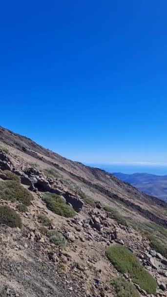 Utsikt Från Linbanan Mount Teide Kanarieöarna — Stockvideo