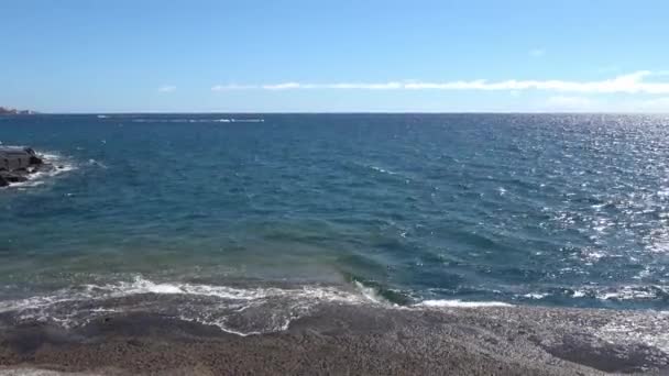 Spiaggia Rocciosa Sull Isola Canaria Tenerife — Video Stock