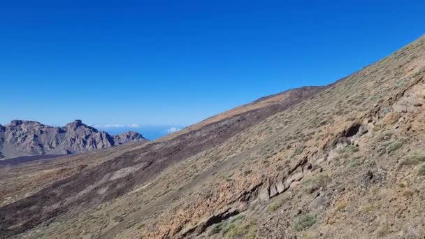 Pohled Lanovky Mount Teide Kanárském Ostrově Tenerife — Stock video