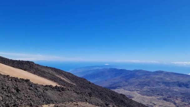 Uitzicht Vanaf Kabelbaan Teide Het Canarische Eiland Tenerife — Stockvideo