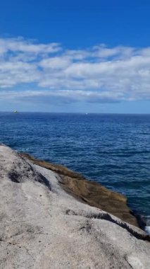 Tenerife 'nin Kanarya Adası' ndaki Rocky plajı