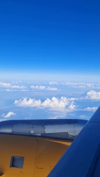 Вид Вікна Літака Великій Висоті Інший Літак — стокове відео
