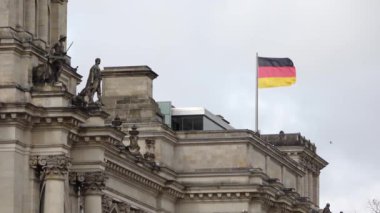Berlin, Almanya - 03. Temmuz 2023: Berlin 'de Alman Reichstag binası