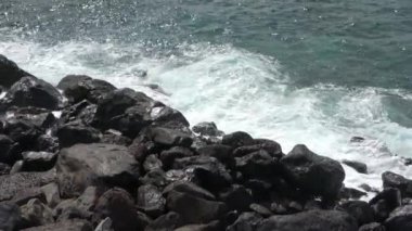 Tenerife 'nin Kanarya Adası' ndaki Rocky plajı