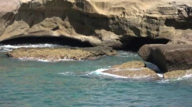 Tenerife 'nin Kanarya Adası' ndaki Rocky plajı