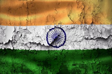 Hindistan bayrağı - gerçekçi kumaş bayrağı