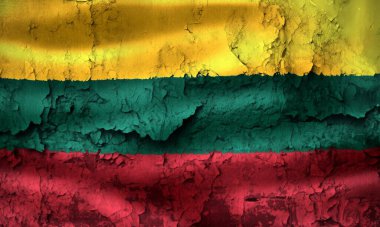 Litvanya bayrağı - gerçekçi kumaş bayrağı