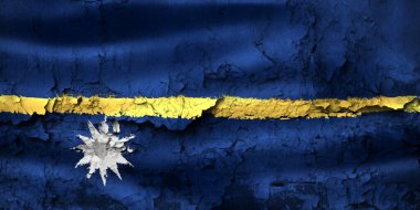 Nauru bayrağı - gerçekçi kumaş bayrağı