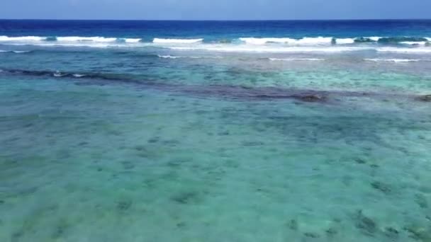 Vue Par Drone Des Vagues Océan Indien Sur Les Récifs — Video