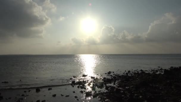 Puesta Sol Onírica Sobre Océano Índico Las Maldivas — Vídeo de stock