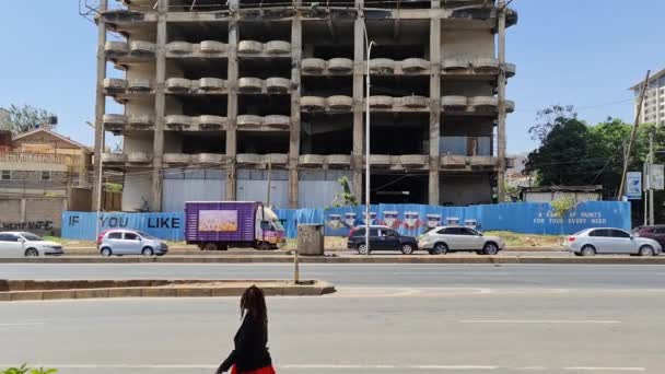 Nairobi Kenya Ocak 2024 Kenya Daki Nairobi Şehrinin Sokak Manzarası — Stok video