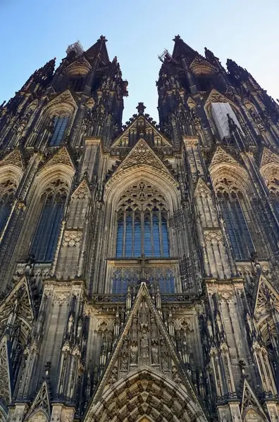 stock image Cologne, Germany - 30 July 2024: Exterior view of the famous Cologne Cathedral with its two towers and Gothic architecture