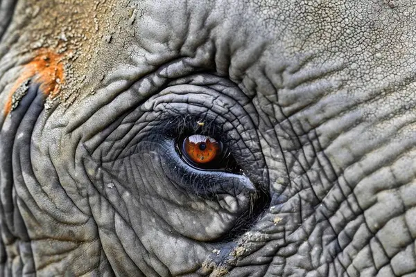 stock image Close up of the eye of an elephant