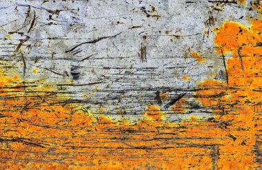 Çatlamış ve yüksek çözünürlüklü beton duvar dokusundaki boyaları soymuş..