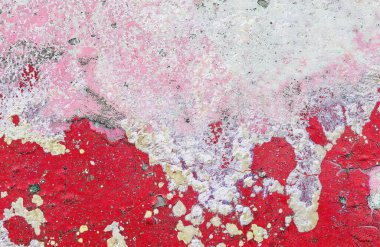 Çatlamış ve yüksek çözünürlüklü beton duvar dokusundaki boyaları soymuş..