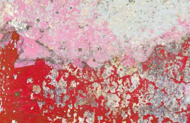 Çatlamış ve yüksek çözünürlüklü beton duvar dokusundaki boyaları soymuş..