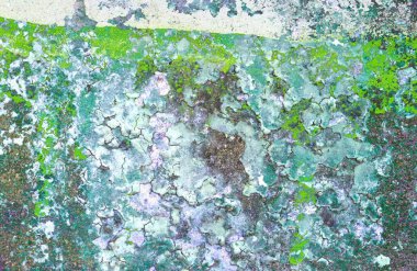 Çatlamış ve yüksek çözünürlüklü beton duvar dokusundaki boyaları soymuş..