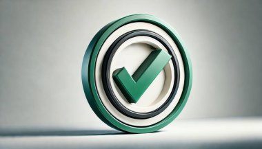 İzin verilen işaretin açık ve minimalist bir kavramı