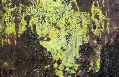 Çatlamış ve yüksek çözünürlüklü beton duvar dokusundaki boyaları soymuş..