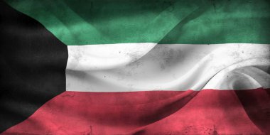 Klasik görünüm Kuveyt bayrağı - gerçekçi kumaş bayrağı