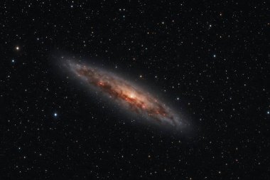 Spiral gökada Messier 108, ayrıca NGC 3556 olarak da bilinir, Büyük Ayı takımyıldızı yönünde yaklaşık 45 milyon ışık yılı uzaklıkta bulunan bir çubuklu sarmal gökada.