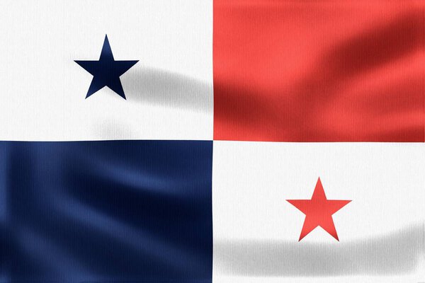 Реалистичная векторная иллюстрация, изображающая панамский флаг, гордо машущий ветром, символизирующий национальную гордость и самобытность